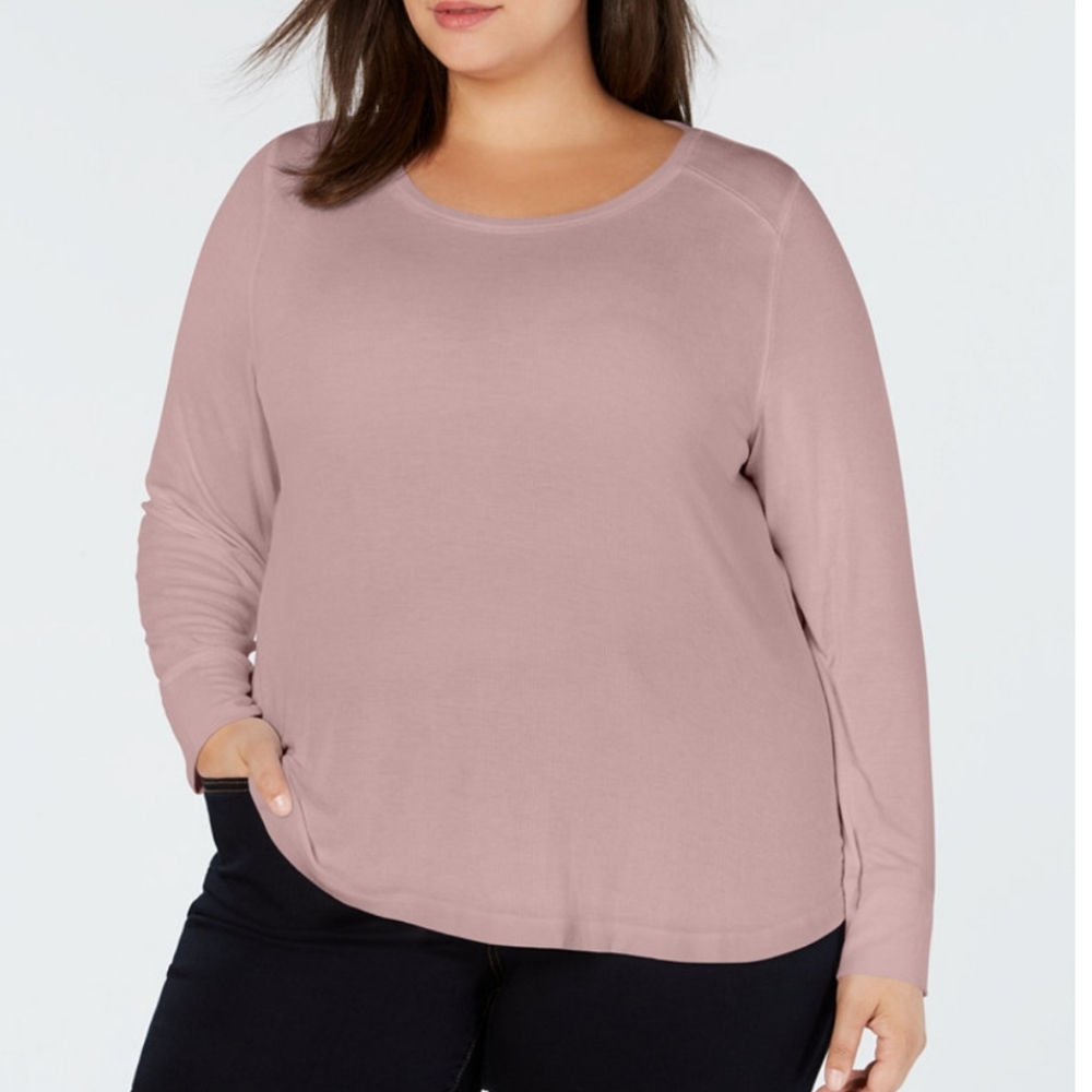 - INC Ribbed Long-Sleeve T-Shirt, Created for